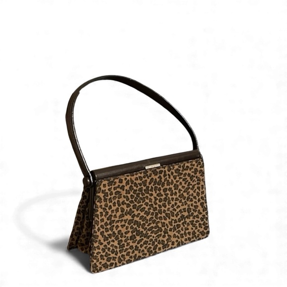 New Auth Bottega Veneta mini Brown Leopard 🐆 Print top-handle clutch bag in Box - Picture 3 of 16